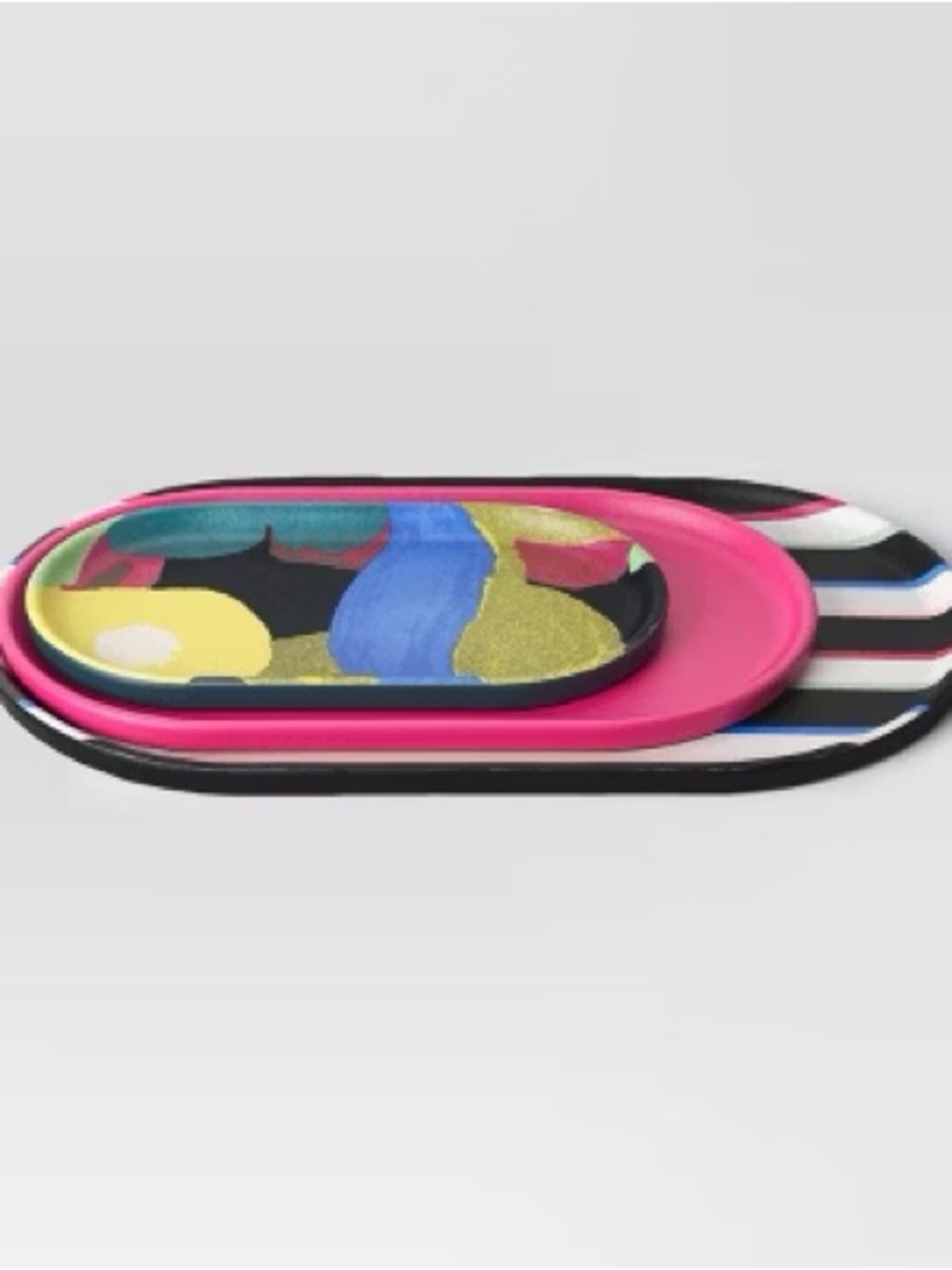 Room Essentials 3pk Melamine Oval Tray Set